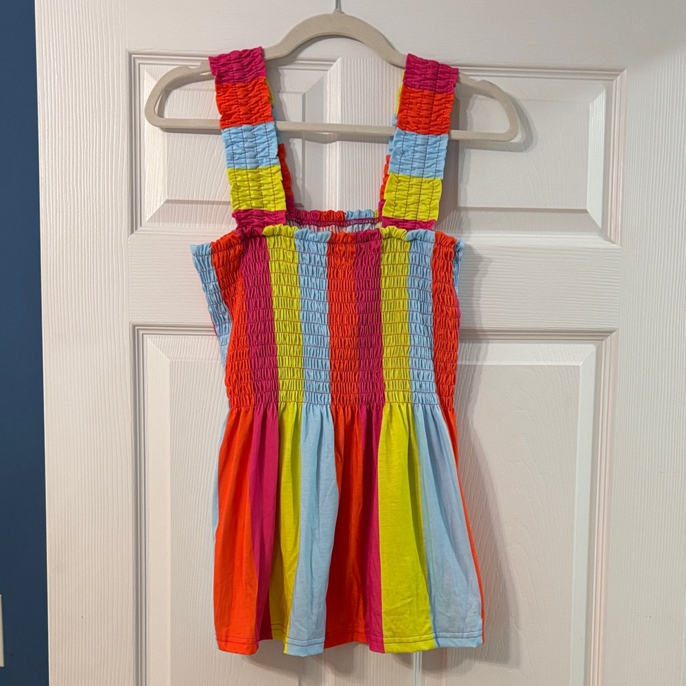 NWT Cashlyn’s Boutique Colorful Striped Tank Size L
